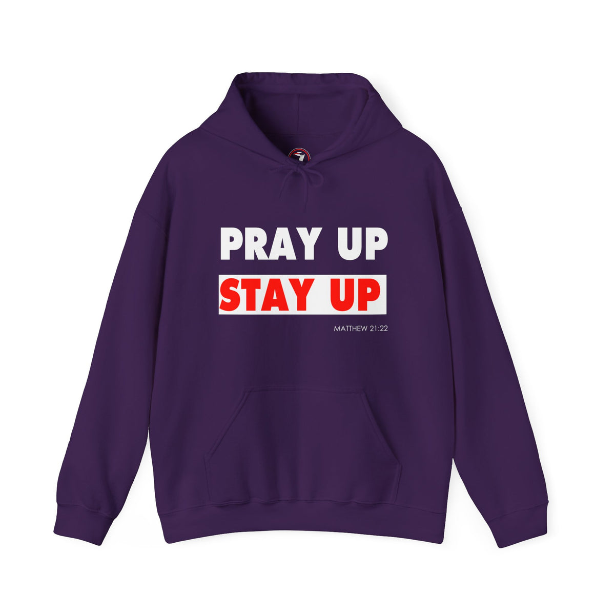 Pray Up Stay Up Hoodie - Inspirational Unisex Hooded Sweatshirt