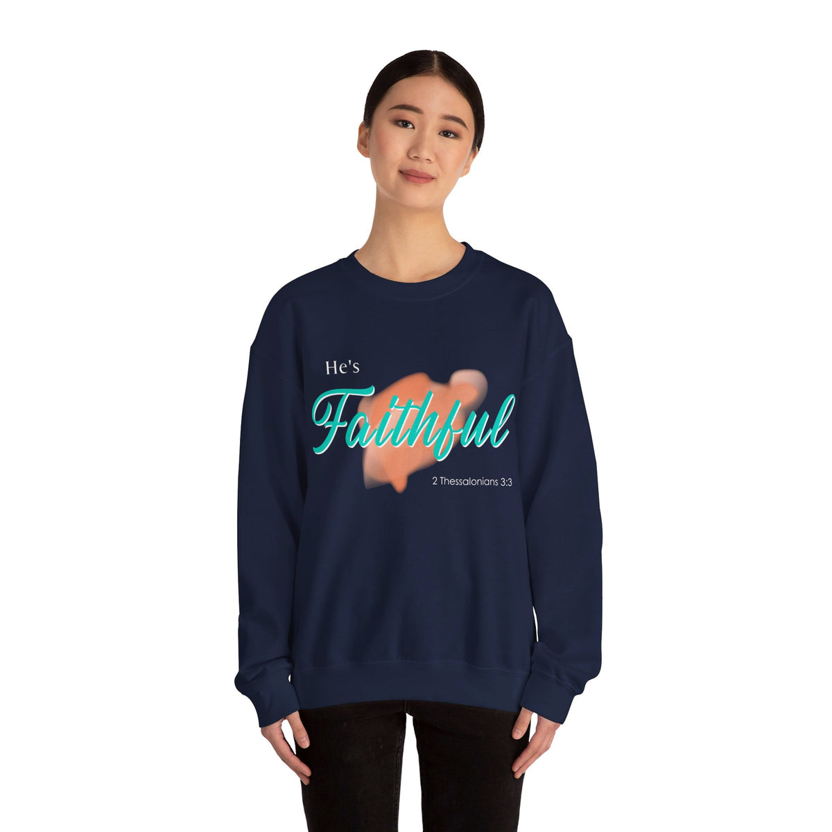 He's Faithful Unisex Heavy Blend™ Crewneck Sweatshirt