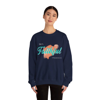 He's Faithful Unisex Heavy Blend™ Crewneck Sweatshirt