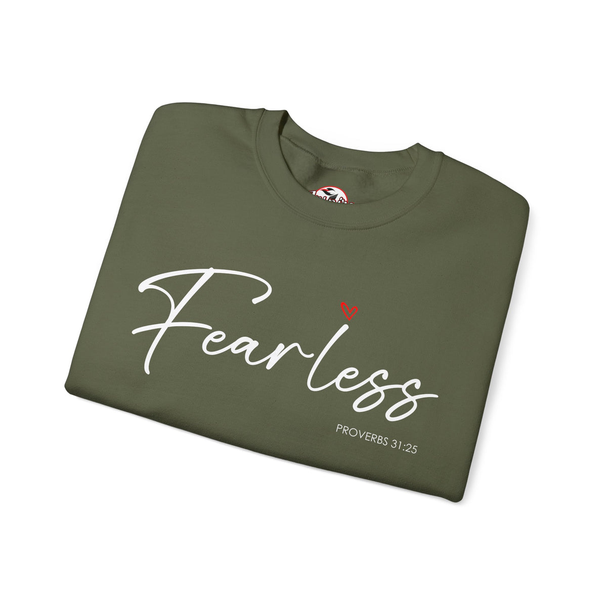 "Fearless" Inspirational Crewneck Sweatshirt — (Proverbs 31)