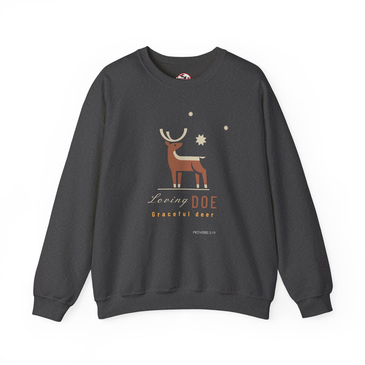"Loving Doe Graceful Deer" Women's Inspirational Crewneck Sweatshirt