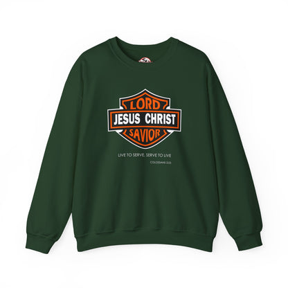 "Jesus Christ Lord and Savior" Motivational Crewneck Sweatshirt