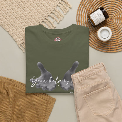 "Your Help Is Here" Women's Crewneck Graphic T-Shirt