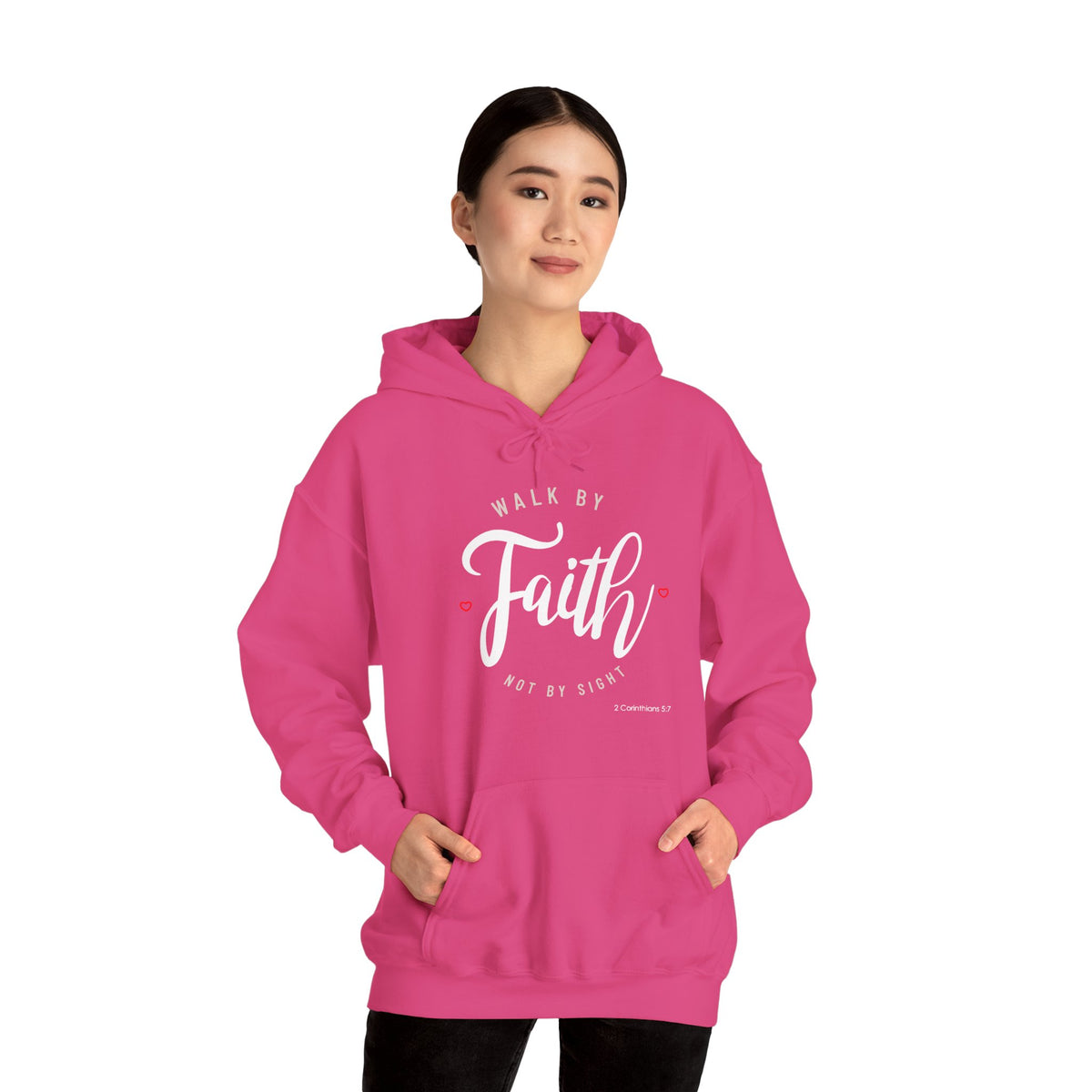 "Walk by Faith Not by Sight" Motivational Pullover Hoodie