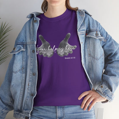 "Your Help Is Here" Women's Crewneck Graphic T-Shirt
