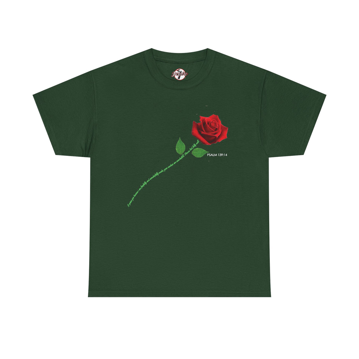 "Fearfully and Wonderfully Made" Rose Affirmative Graphic T-Shirt
