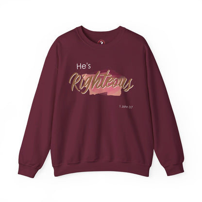 He's Righteous Unisex Heavy Blend™ Crewneck Sweatshirt