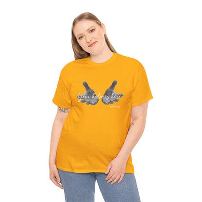 "Your Help Is Here" Women's Crewneck Graphic T-Shirt