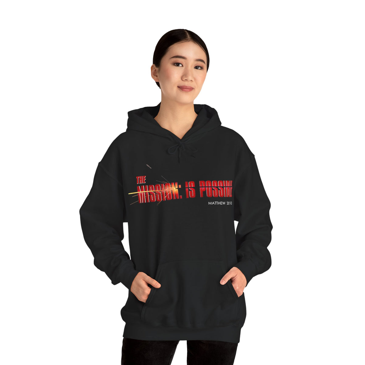 "The Mission is Possible" Motivational Pullover Hoodie