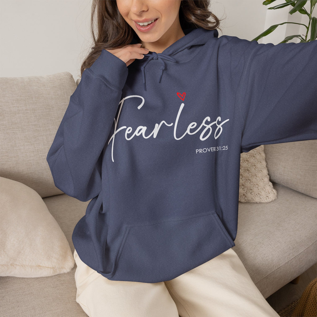 "Fearless" Inspirational Pullover Hoodie