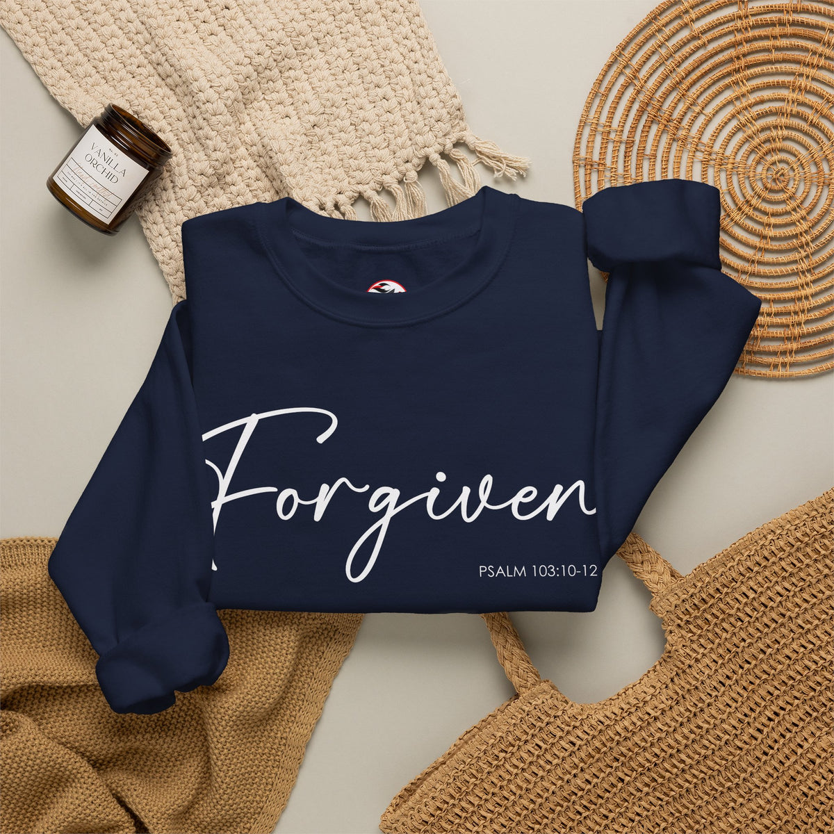 "Forgiven" Inspirational Pullover Crewneck Sweatshirt