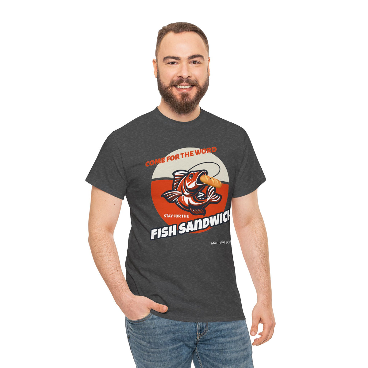 "Come for the Word" Fish Sandwich Graphic T-Shirt