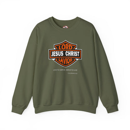"Jesus Christ Lord and Savior" Motivational Crewneck Sweatshirt