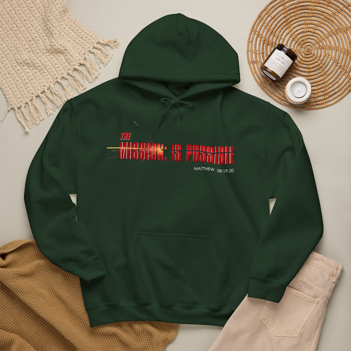 "The Mission is Possible" Motivational Pullover Hoodie