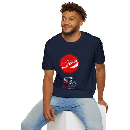 Faith-Inspired Unisex T-Shirt: 'Things Go Better with Christ'