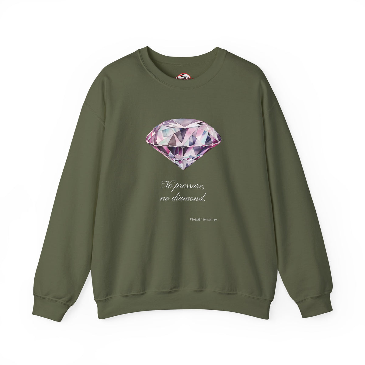 "No Pressure, No Diamond" Inspirational Crewneck Sweatshirt
