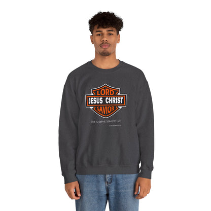 "Jesus Christ Lord and Savior" Motivational Crewneck Sweatshirt