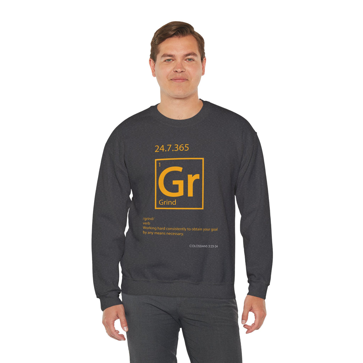 Grind 24/7/365 Motivational Element Crewneck Sweatshirt