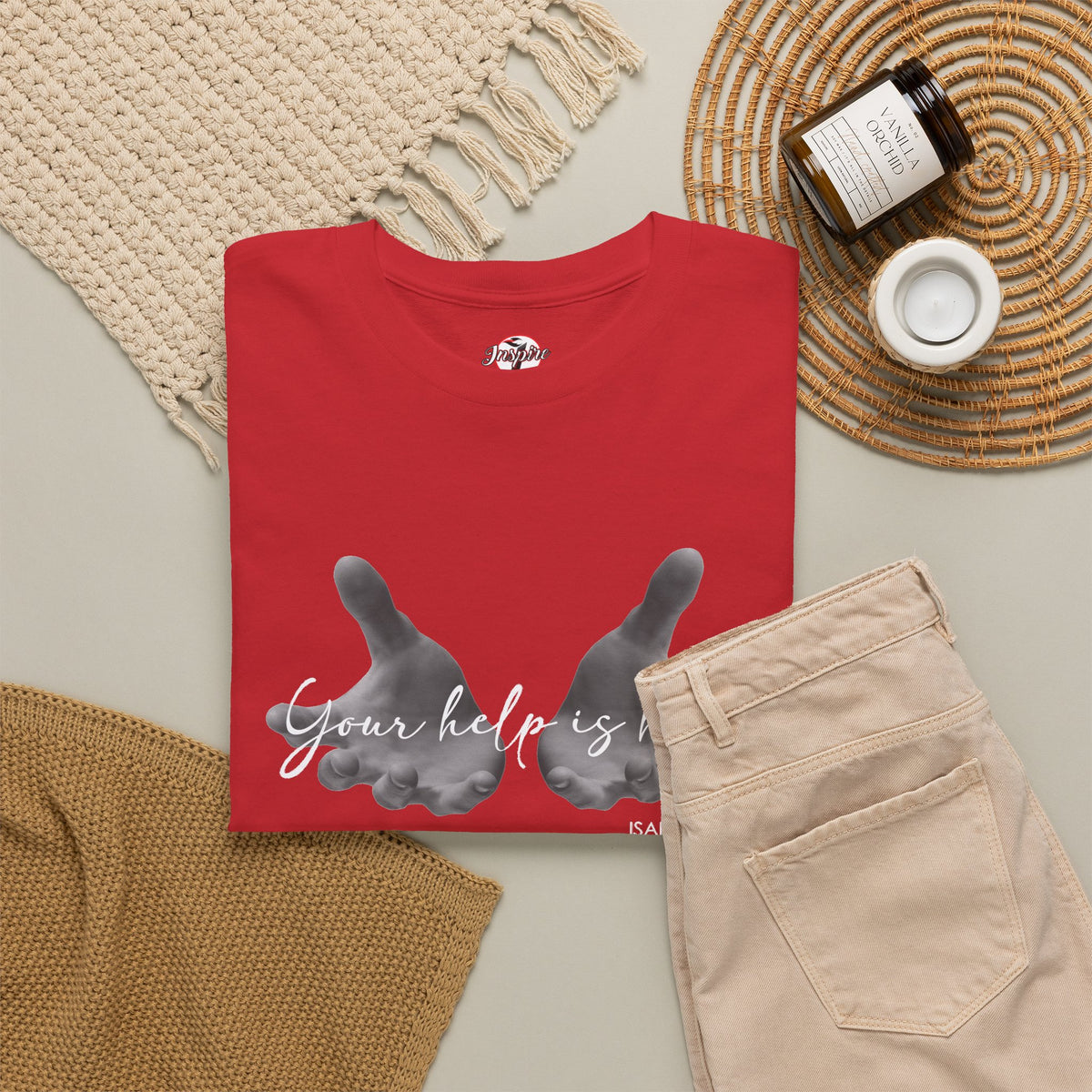 "Your Help Is Here" Women's Crewneck Graphic T-Shirt