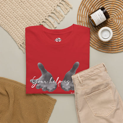"Your Help Is Here" Women's Crewneck Graphic T-Shirt