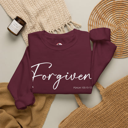 "Forgiven" Inspirational Pullover Crewneck Sweatshirt
