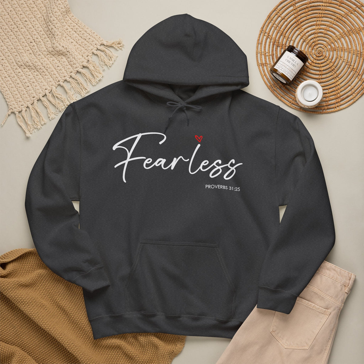 "Fearless" Inspirational Pullover Hoodie