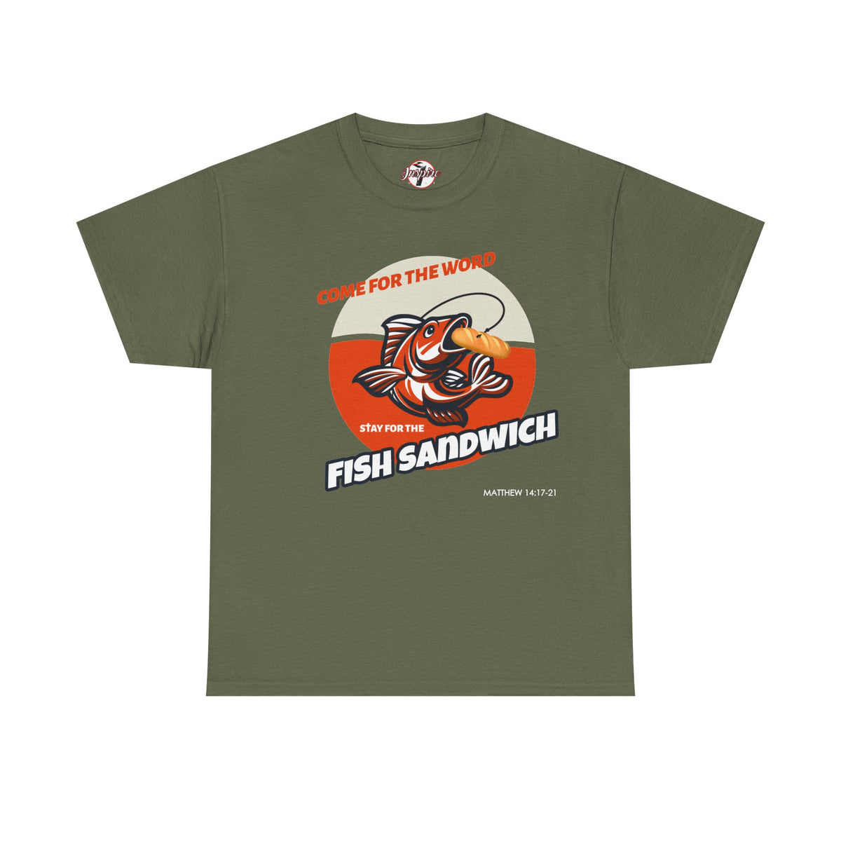 "Come for the Word" Fish Sandwich Graphic T-Shirt