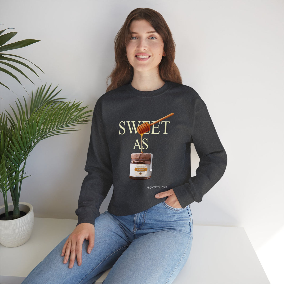 "Pleasant Words" Women's Inspirational Crewneck Sweatshirt