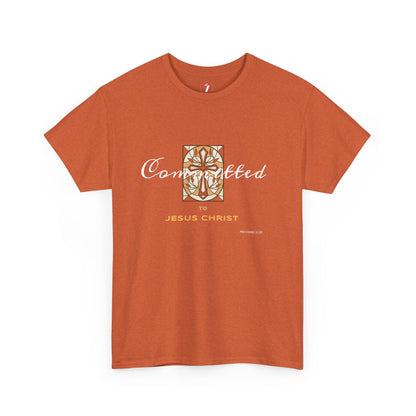 Committed to Jesus Christ Unisex Heavy Cotton Tee