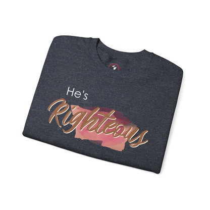 He's Righteous Unisex Heavy Blend™ Crewneck Sweatshirt