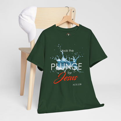 Plunge for Jesus Unisex Heavy Cotton Tee - Faith-Inspired Graphic Shirt