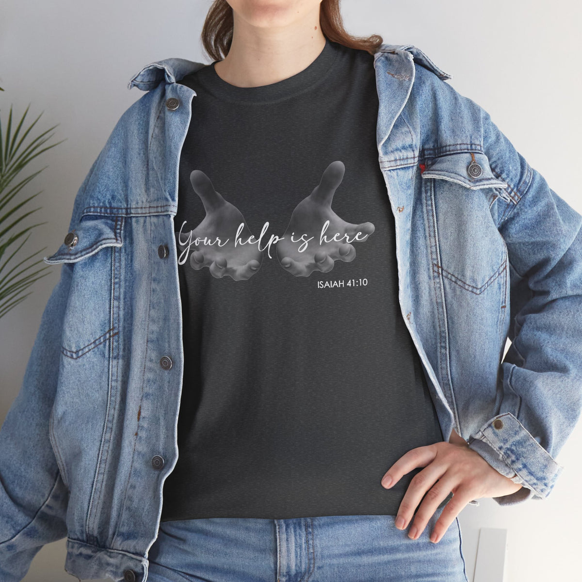 "Your Help Is Here" Women's Crewneck Graphic T-Shirt
