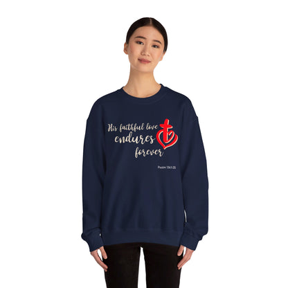 His Faithful Love Unisex Heavy Blend™ Crewneck Sweatshirt