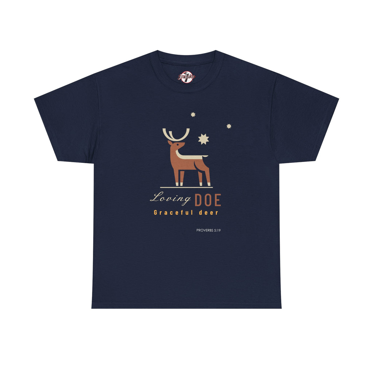 "Loving Doe Graceful Deer" Women's Inspirational Graphic T-Shirt