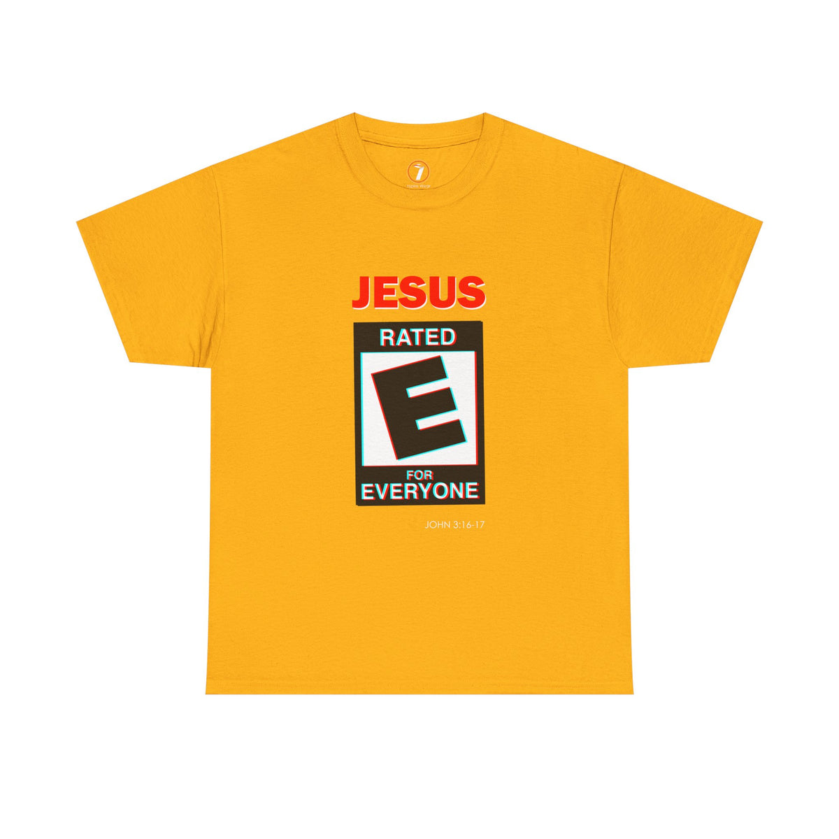 Jesus Rated E Unisex Heavy Cotton Tee Christian T-Shirt