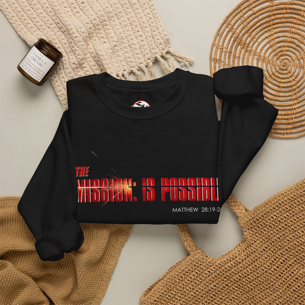 "The Mission is Possible" Motivational Crewneck Sweatshirt