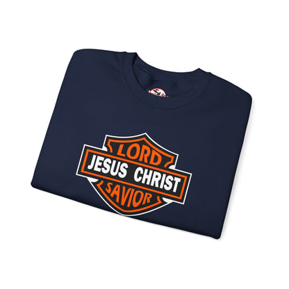 "Jesus Christ Lord and Savior" Motivational Crewneck Sweatshirt