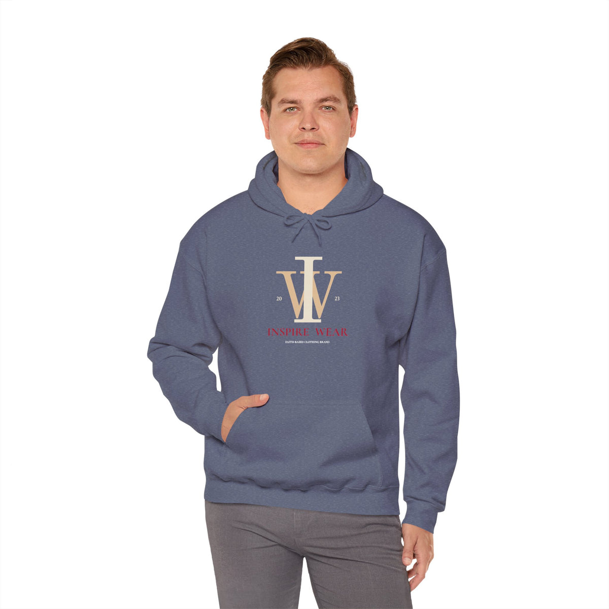 Inspire Wear IW Monogram Logo Pullover Hoodie