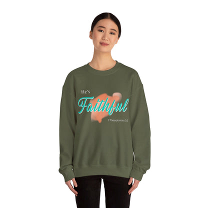He's Faithful Unisex Heavy Blend™ Crewneck Sweatshirt