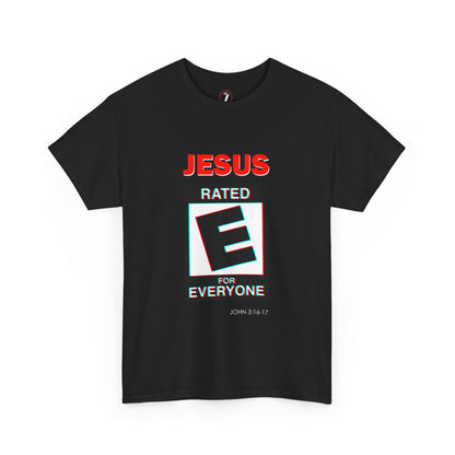 Jesus Rated E Unisex Heavy Cotton Tee Christian T-Shirt