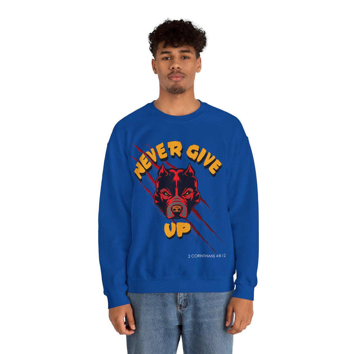 "Never Give Up" Crewneck Sweatshirt