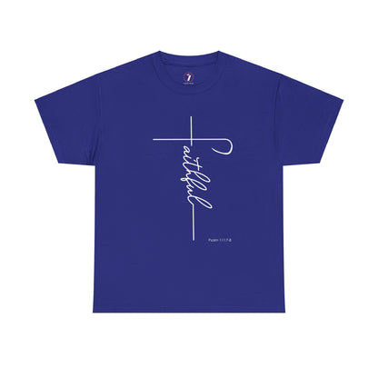 Faithful Fancy Script Unisex Heavy Cotton Tee