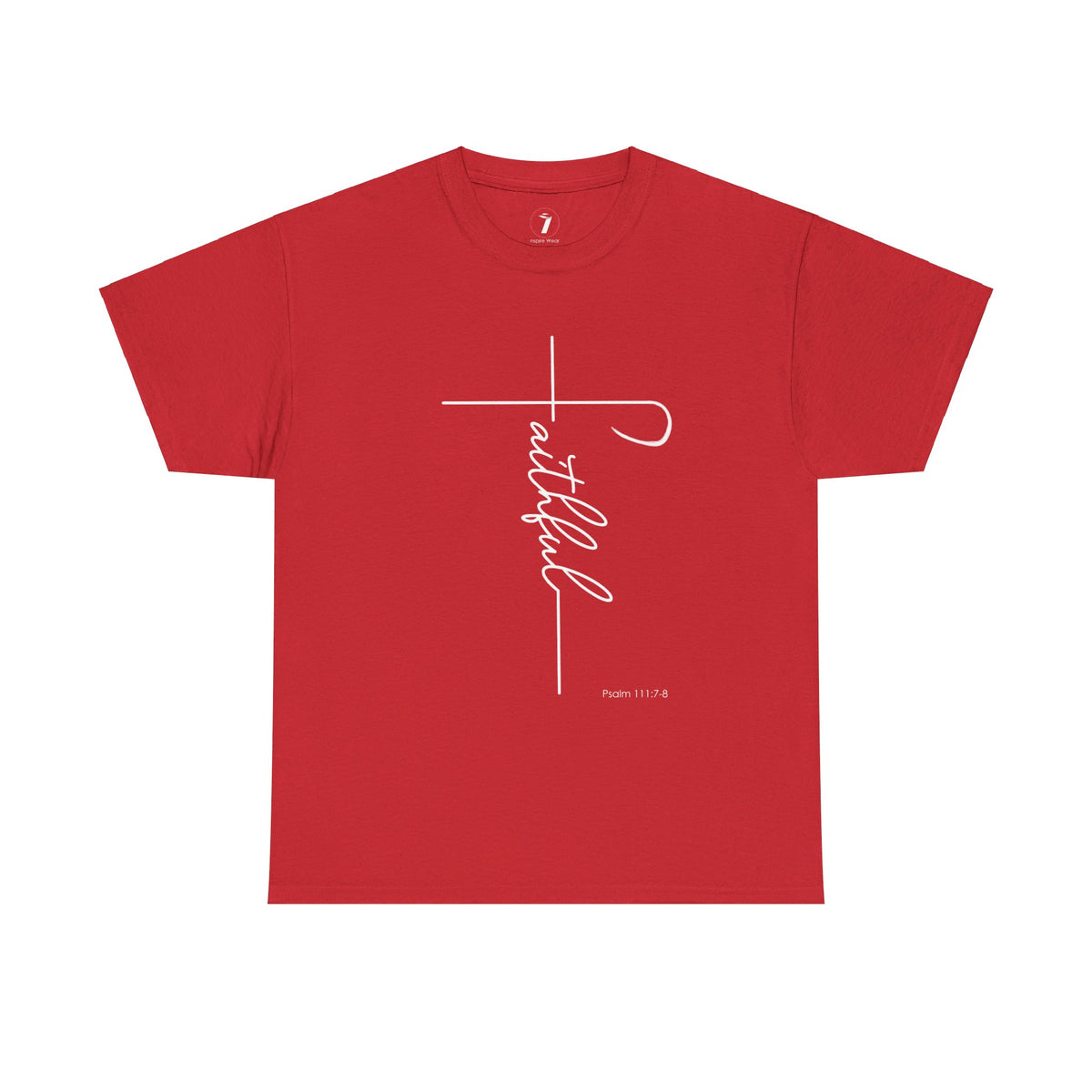 Faithful Fancy Script Unisex Heavy Cotton Tee
