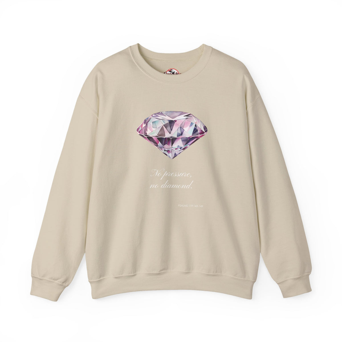 "No Pressure, No Diamond" Inspirational Crewneck Sweatshirt