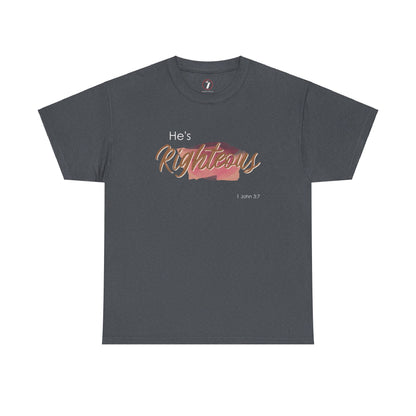 He's Righteous Unisex Heavy Cotton Tee
