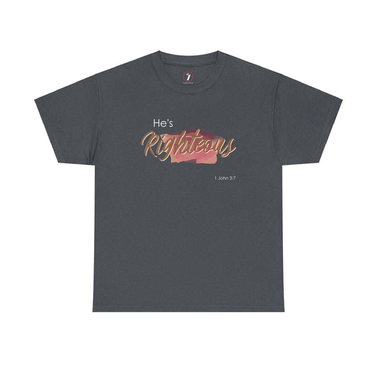 He's Righteous Unisex Heavy Cotton Tee