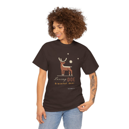 "Loving Doe Graceful Deer" Women's Inspirational Graphic T-Shirt