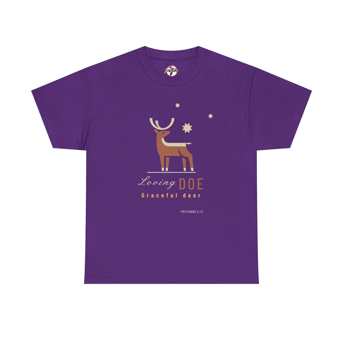 "Loving Doe Graceful Deer" Women's Inspirational Graphic T-Shirt