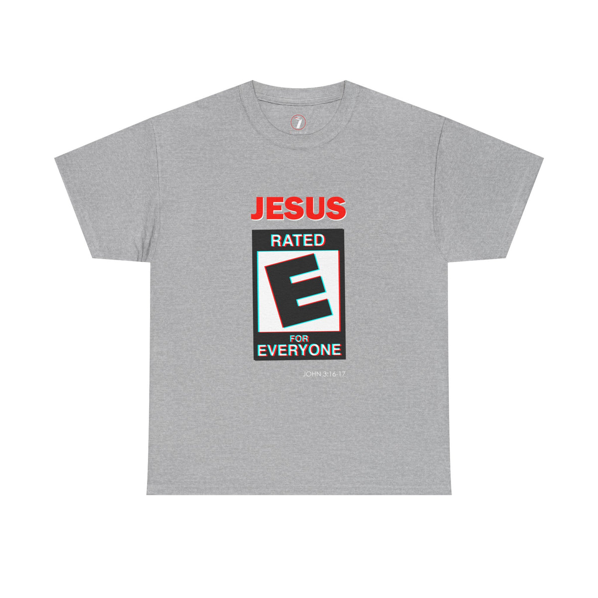 Jesus Rated E Unisex Heavy Cotton Tee Christian T-Shirt