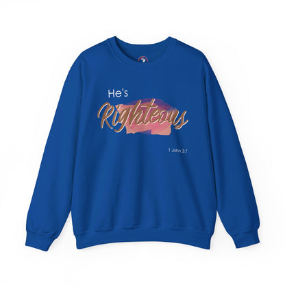 He's Righteous Unisex Heavy Blend™ Crewneck Sweatshirt